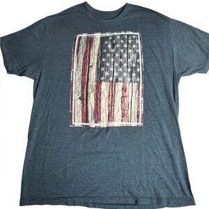 Bowery Supply Co. Distressed‎ American Flag Graphic Tee (Size XL)